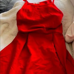Red skater dress